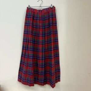 Vintage Skyr Plaid Academia Skirt 100% Cotton Size XXS